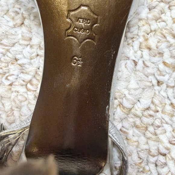 Charlies Silver Metallic Strappy Ankle-Heel Sandals - Picture 6 of 6